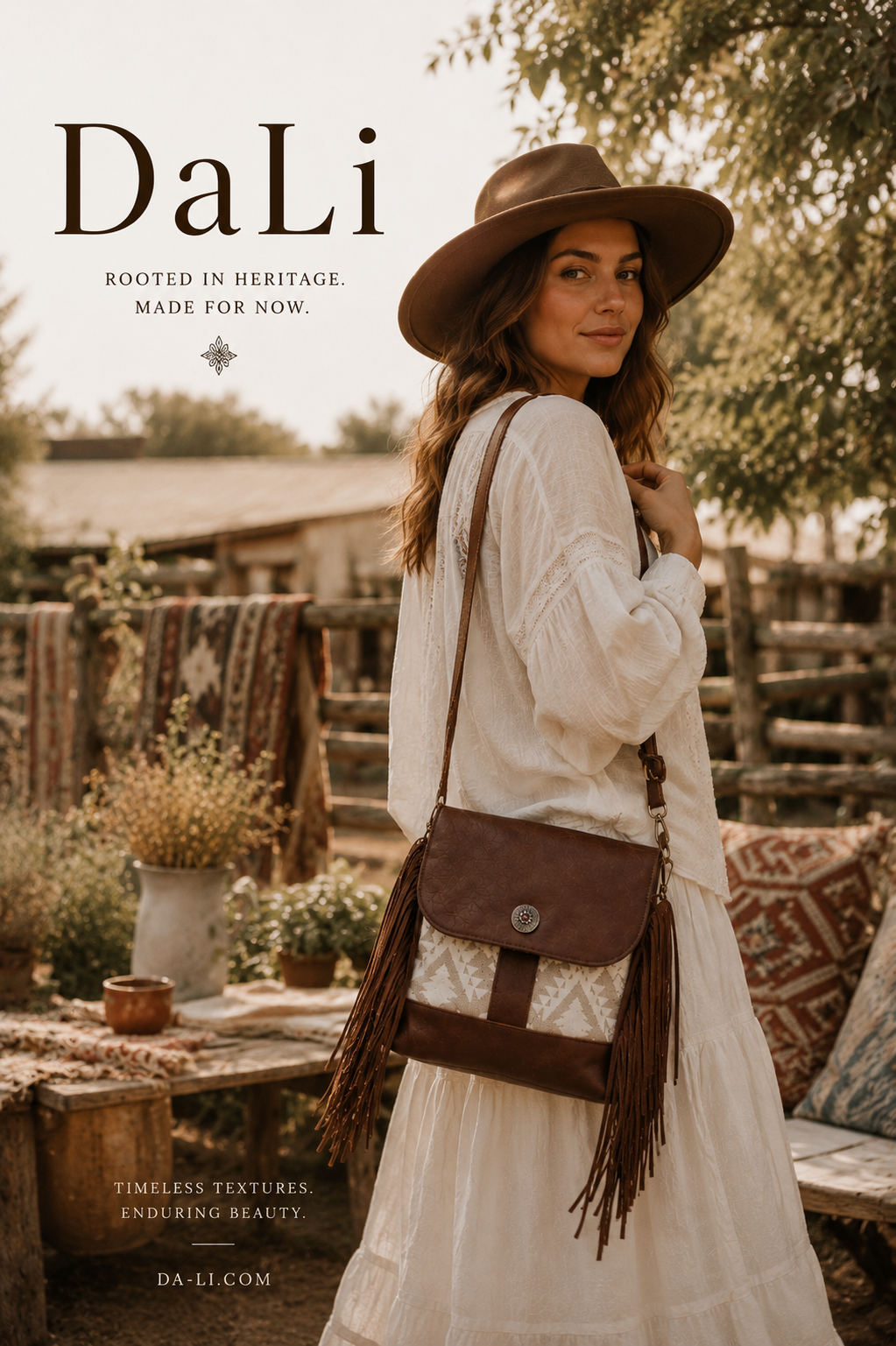 DaLi Prairie Fringe Crossbody Bag