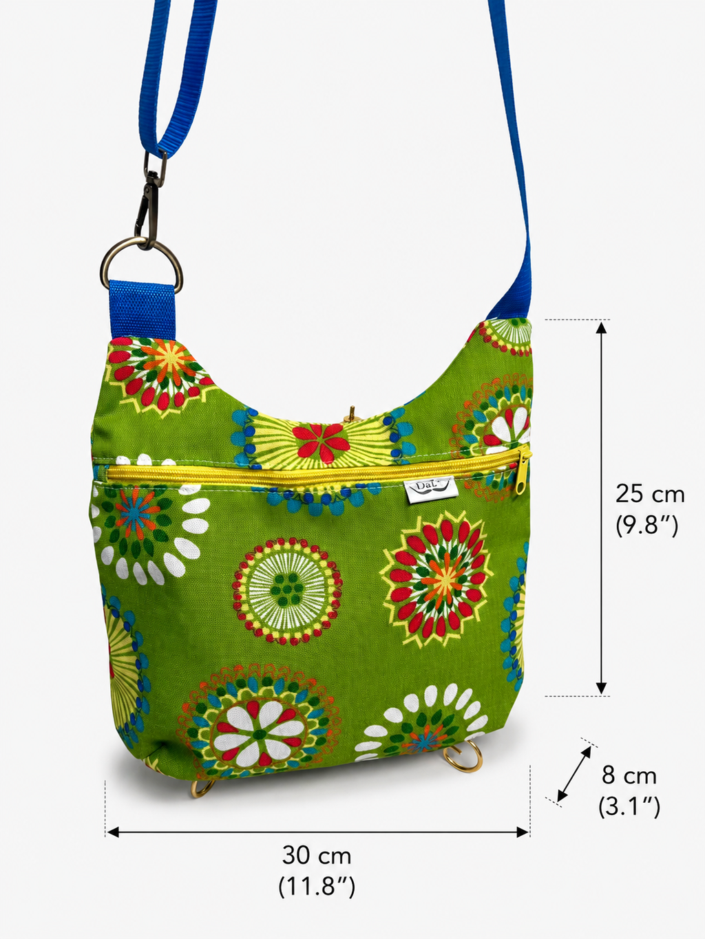 Sunset Stripe Crossbody Bag – Handmade Waterproof Canvas Purse