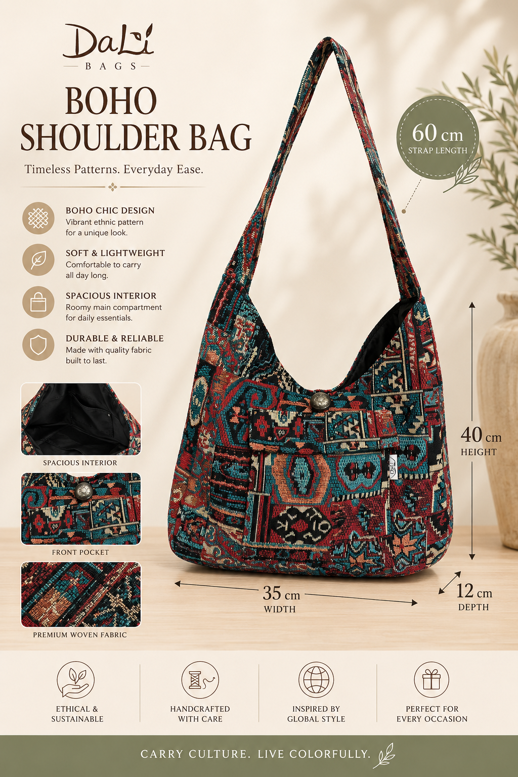 Boho Tapestry Shoulder Bag