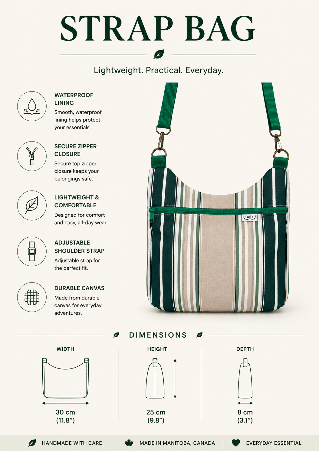 DaLi Coastal Stripe Crossbody Bag