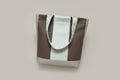 Brown And White Handmade Vegan Leather Bag 