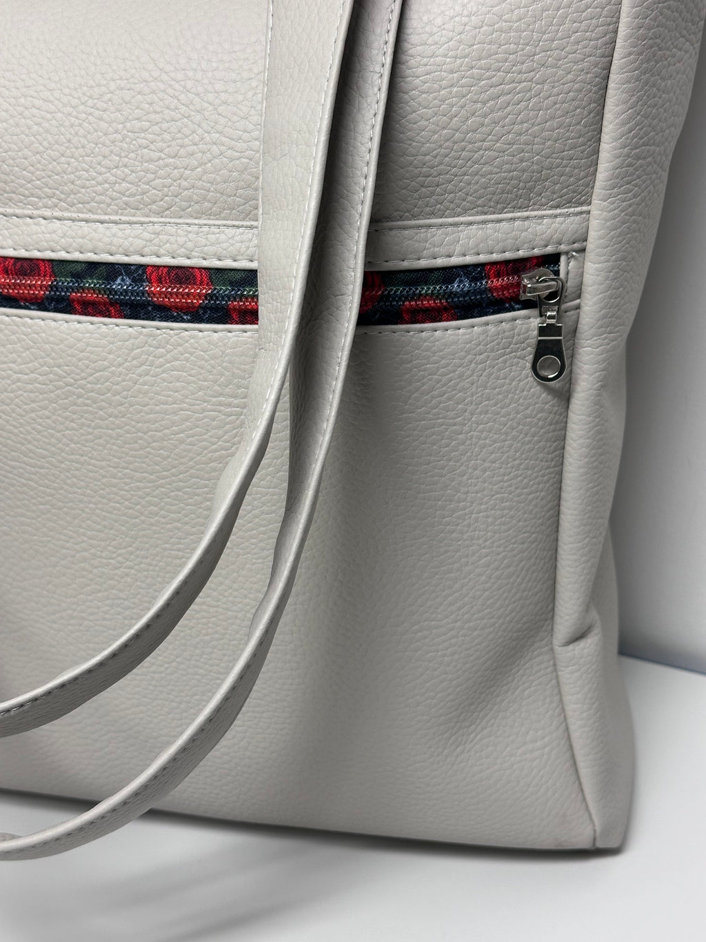 Handmade Minimalist Soft Grey Tote Bag