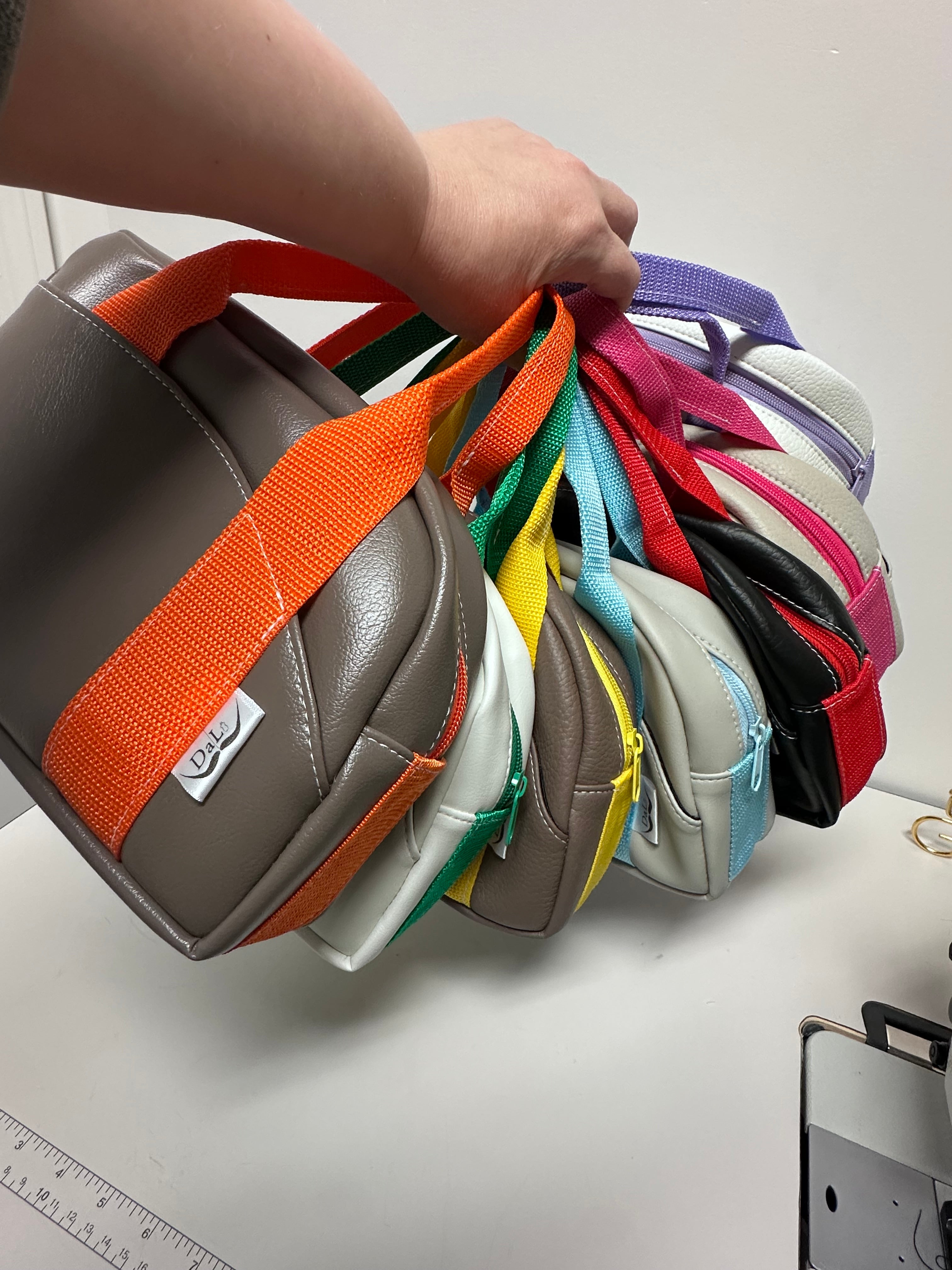 Handmade Faux Leather Mini Handbag – Top Handle Purse (7 Colors)