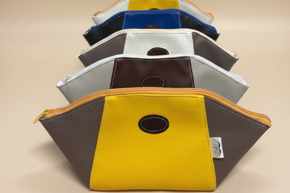 Faux Leather Cosmetic Bag – Handmade Makeup Pouch | Travel Organizer