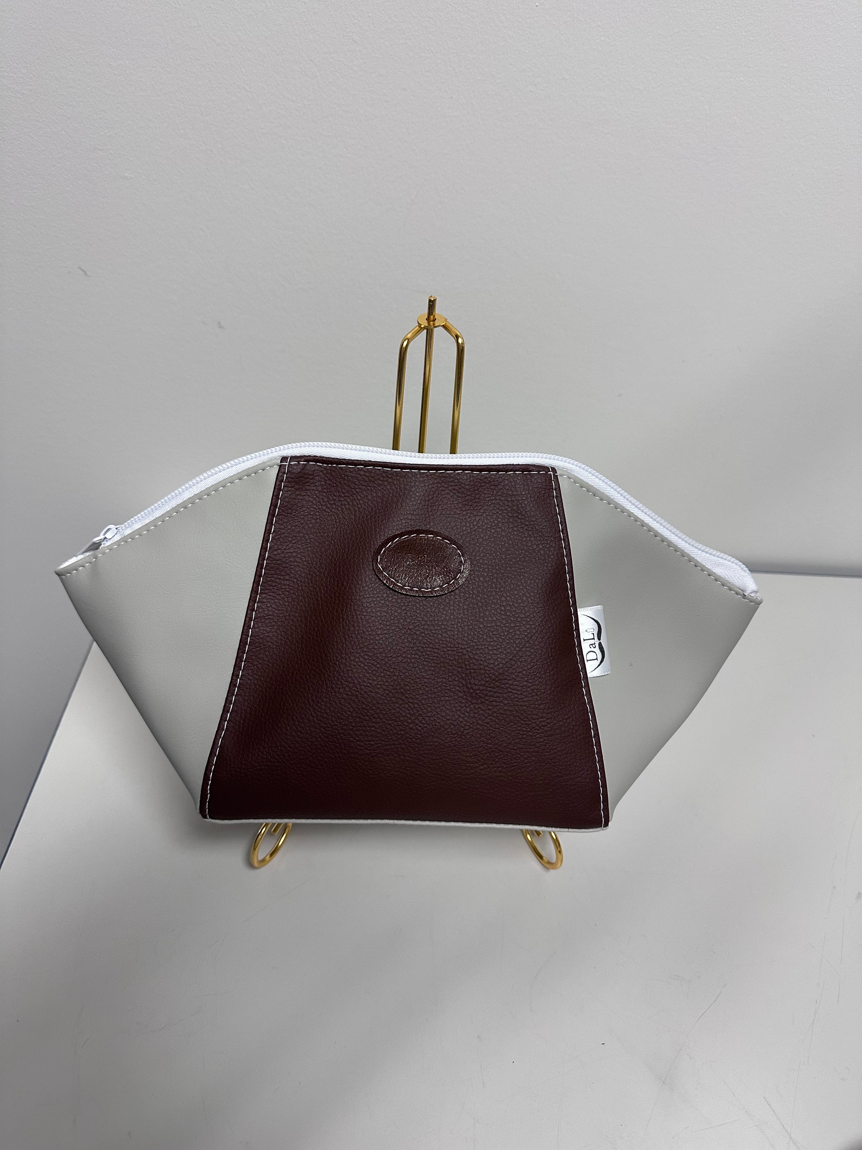 Faux Leather Cosmetic Bag – Handmade Makeup Pouch | Travel Organizer