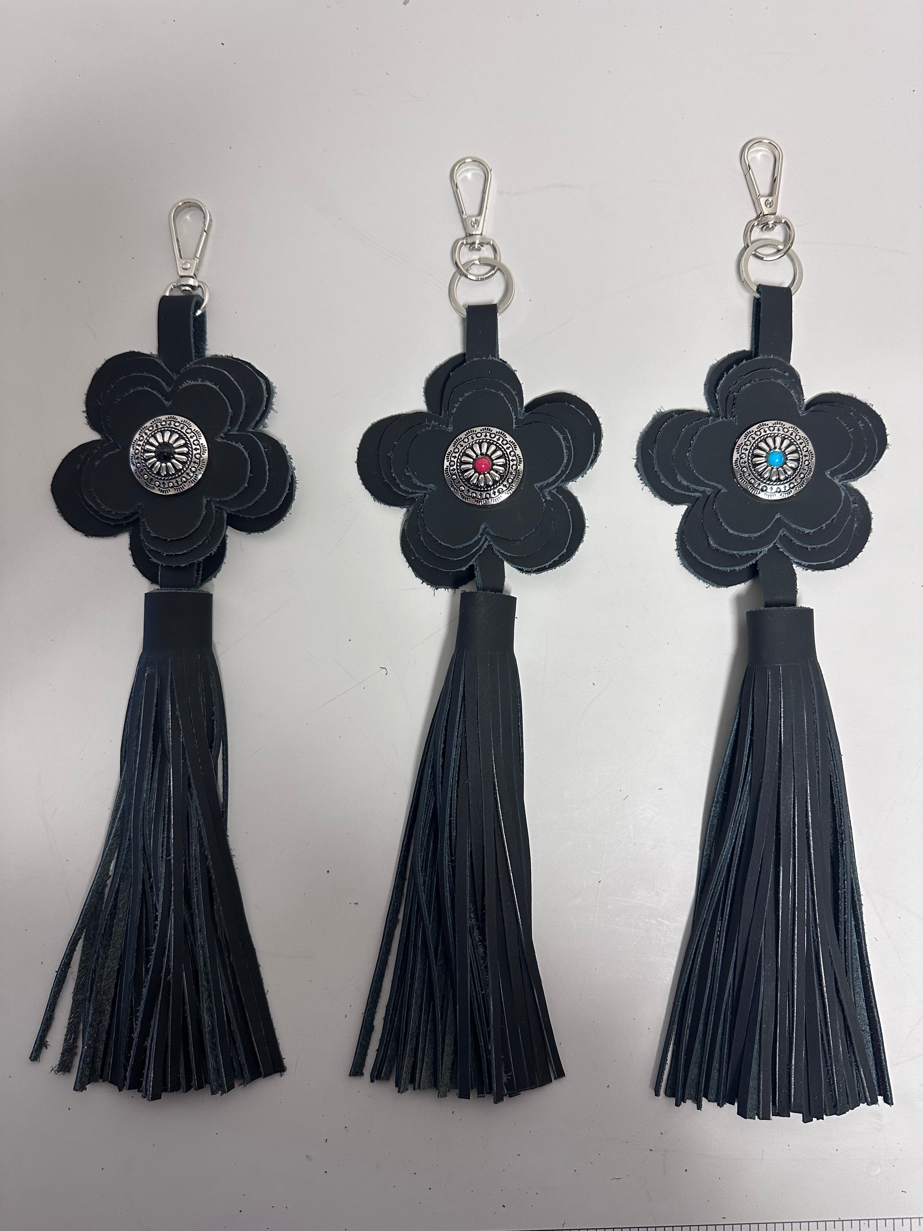 Deluxe Handmade Leather Tassel Bag Charm