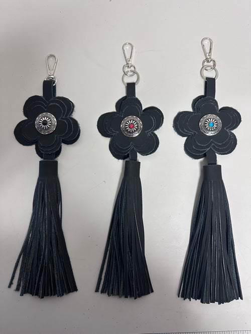 Deluxe Handmade Leather Tassel Bag Charm