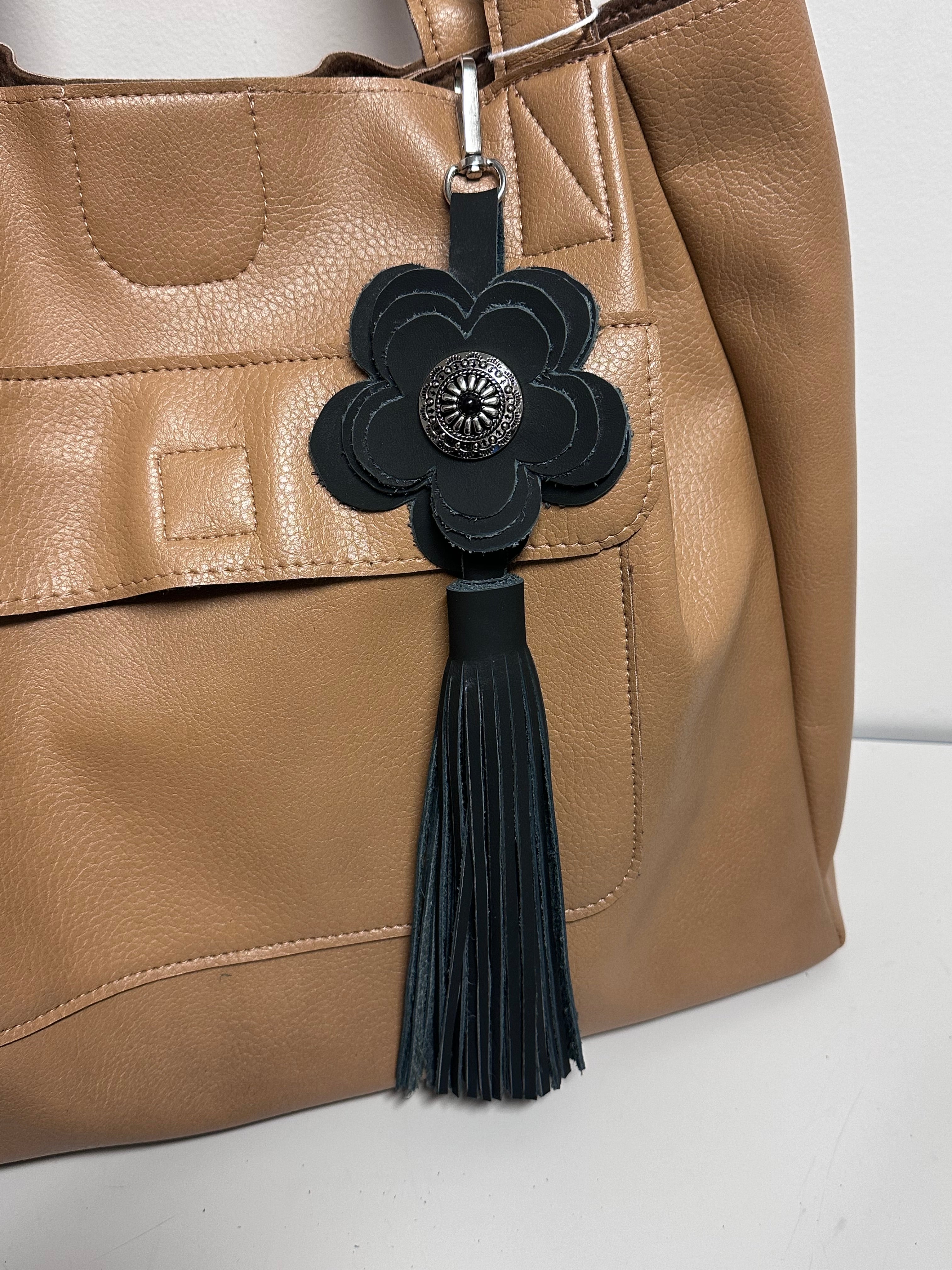 Deluxe Handmade Leather Tassel Bag Charm