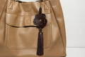 Leather Floral Bag Charm | Minimal Keychain Accessory