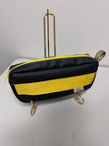 Faux Leather Mini Bag / Pencil Case – Modern Stripe Design