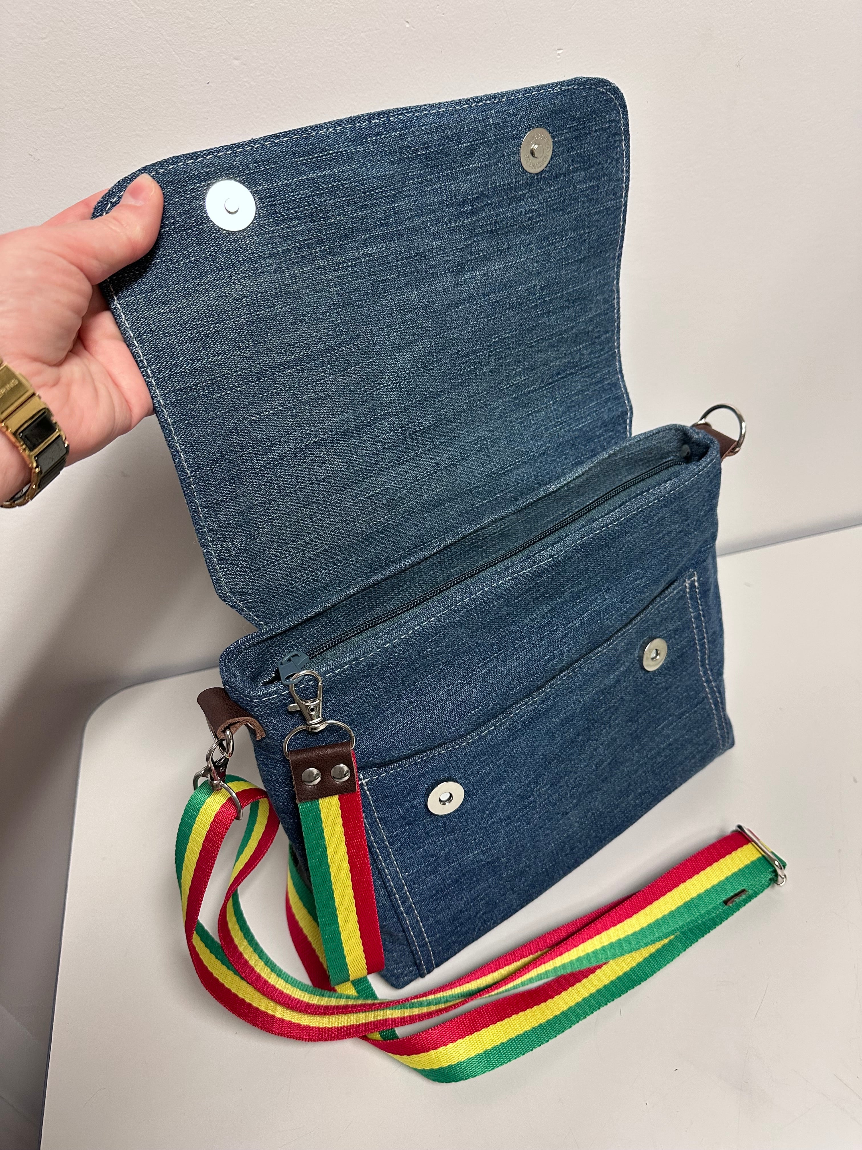 Classic Flap Denim Crossbody Bag