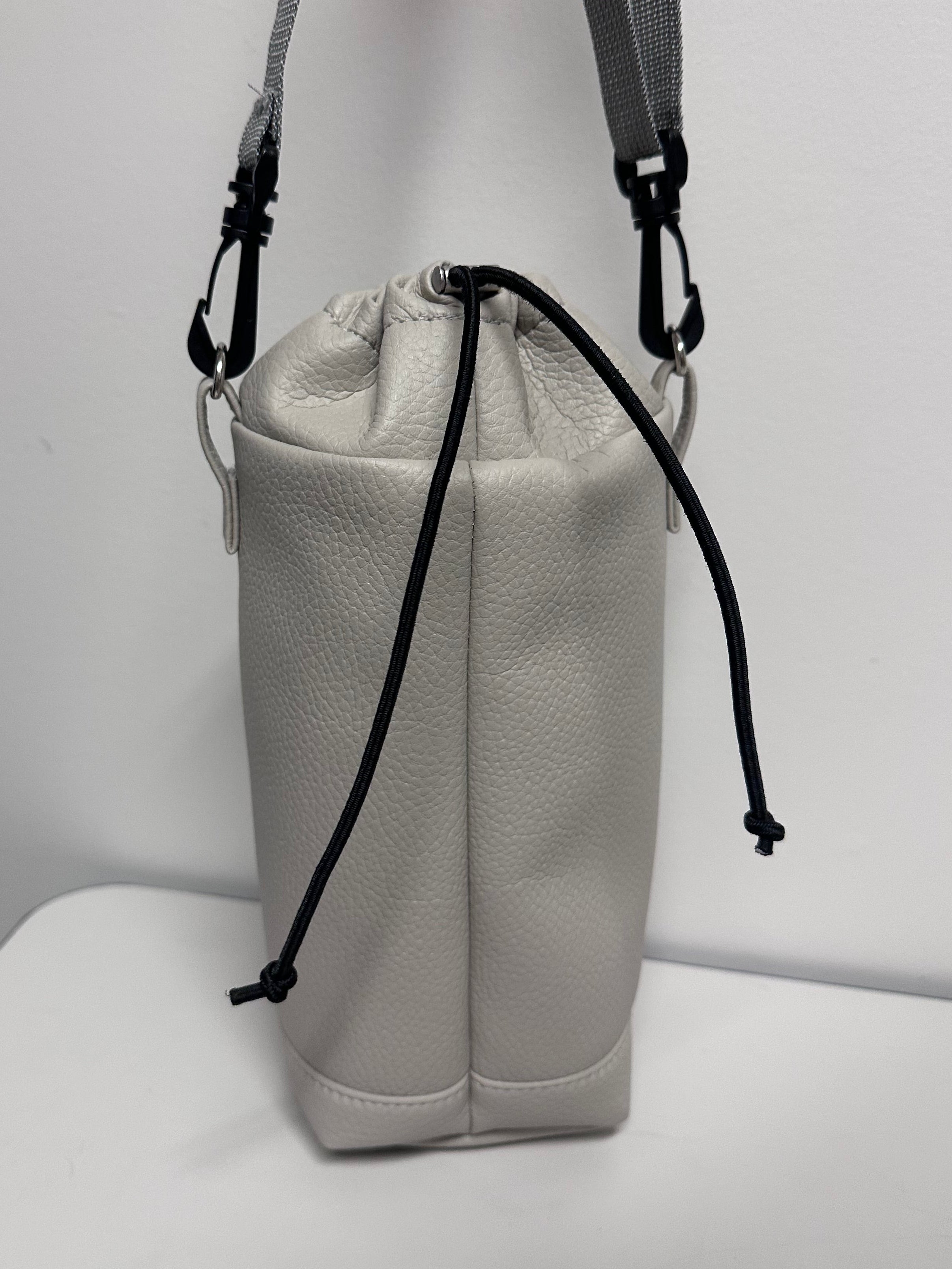 Faux Leather Bottle Holder Crossbody Bag