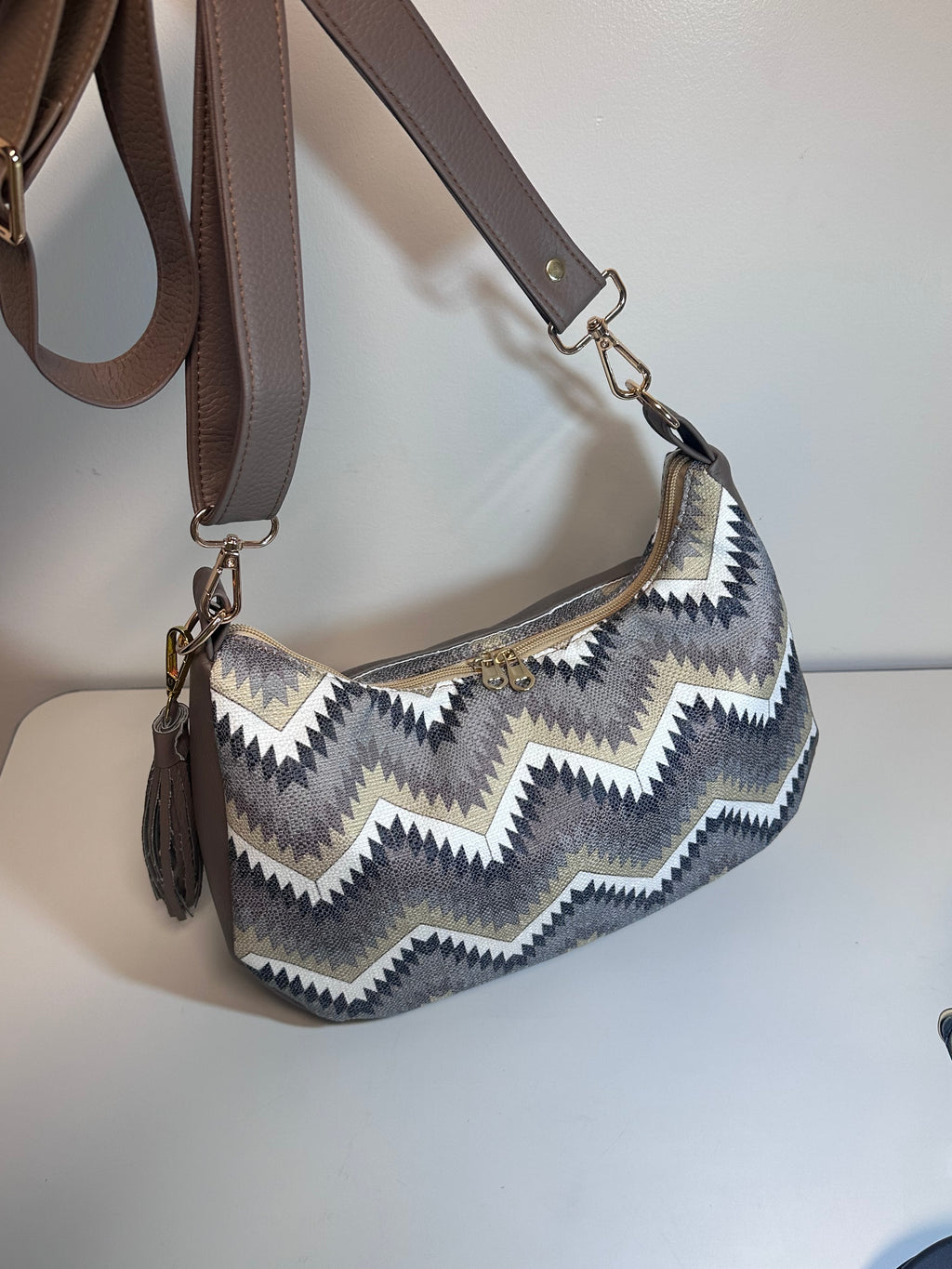 Handmade Fabric Shoulder Bag One of a Kind Everyday Purse