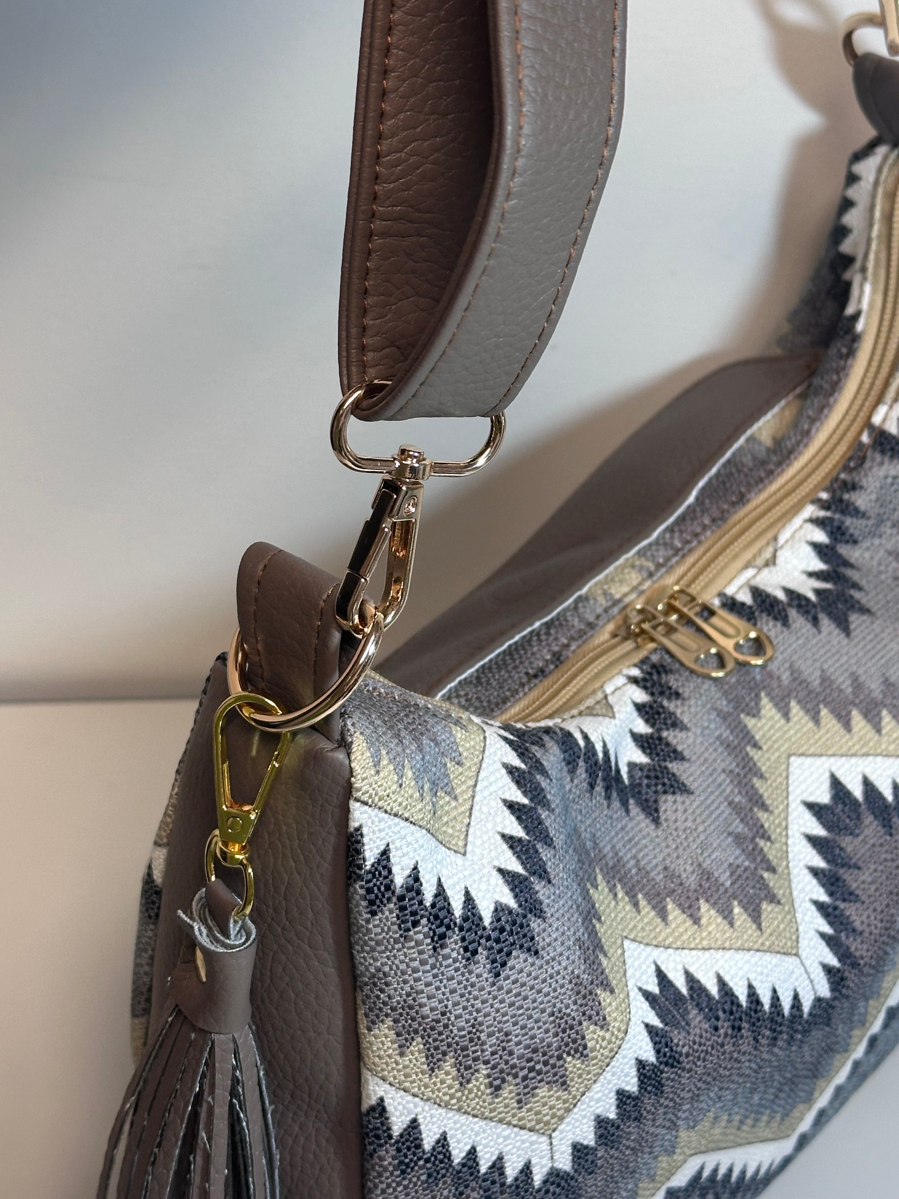 Handmade Fabric Shoulder Bag One of a Kind Everyday Purse