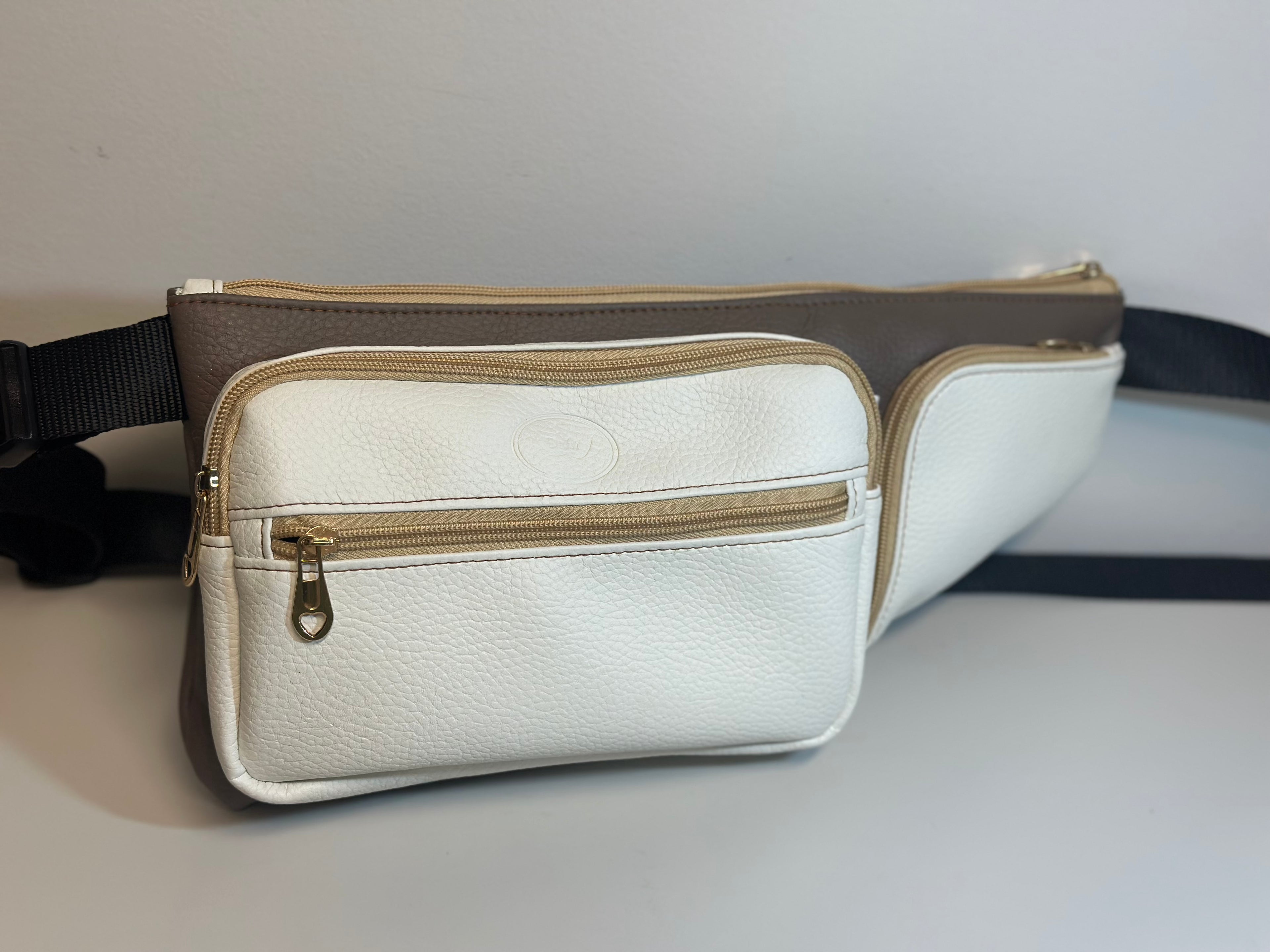 Faux Leather Waist Bag – Multi Pocket Everyday Hands Free Bag
