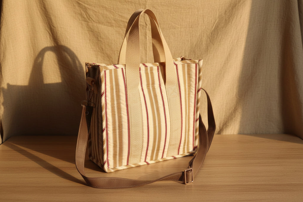 Handmade Quilted Tote Bag One of a Kind Everyday Bag
