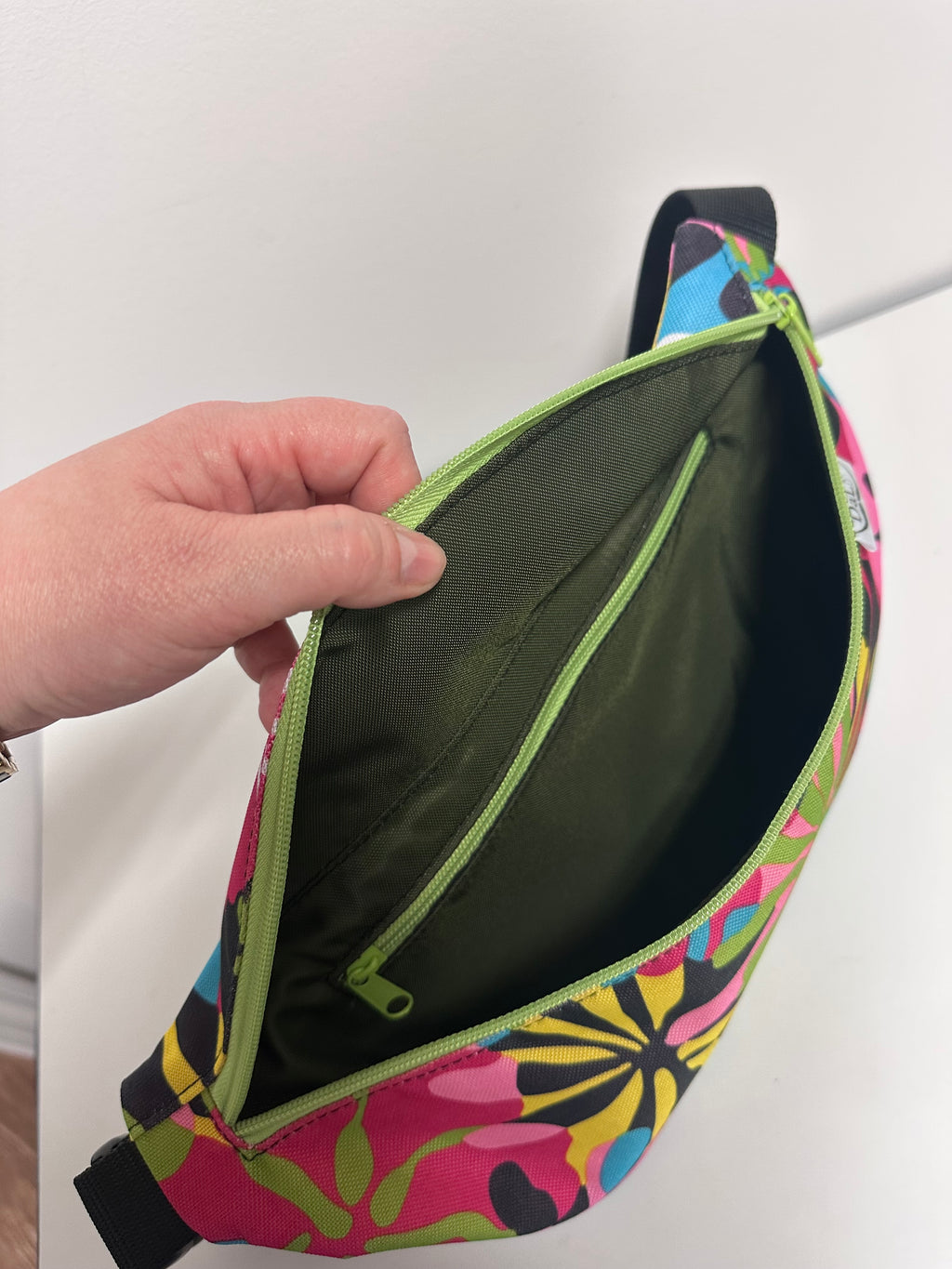 Canvas Waist Bag / Crossbody Bag – Colourful Floral Print