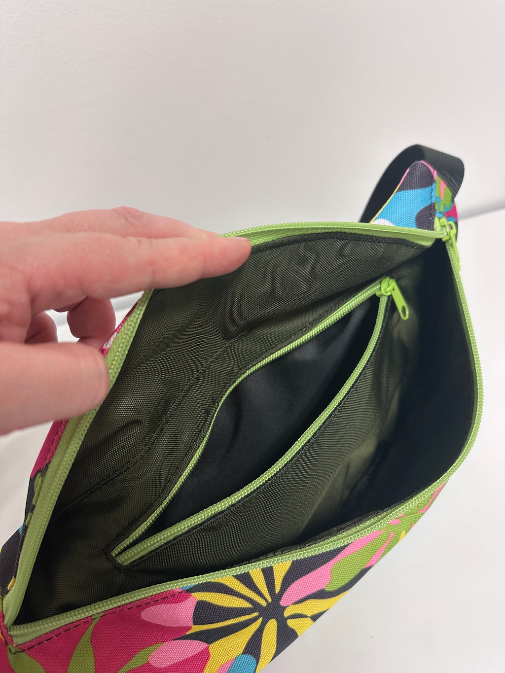 Canvas Waist Bag / Crossbody Bag – Colourful Floral Print