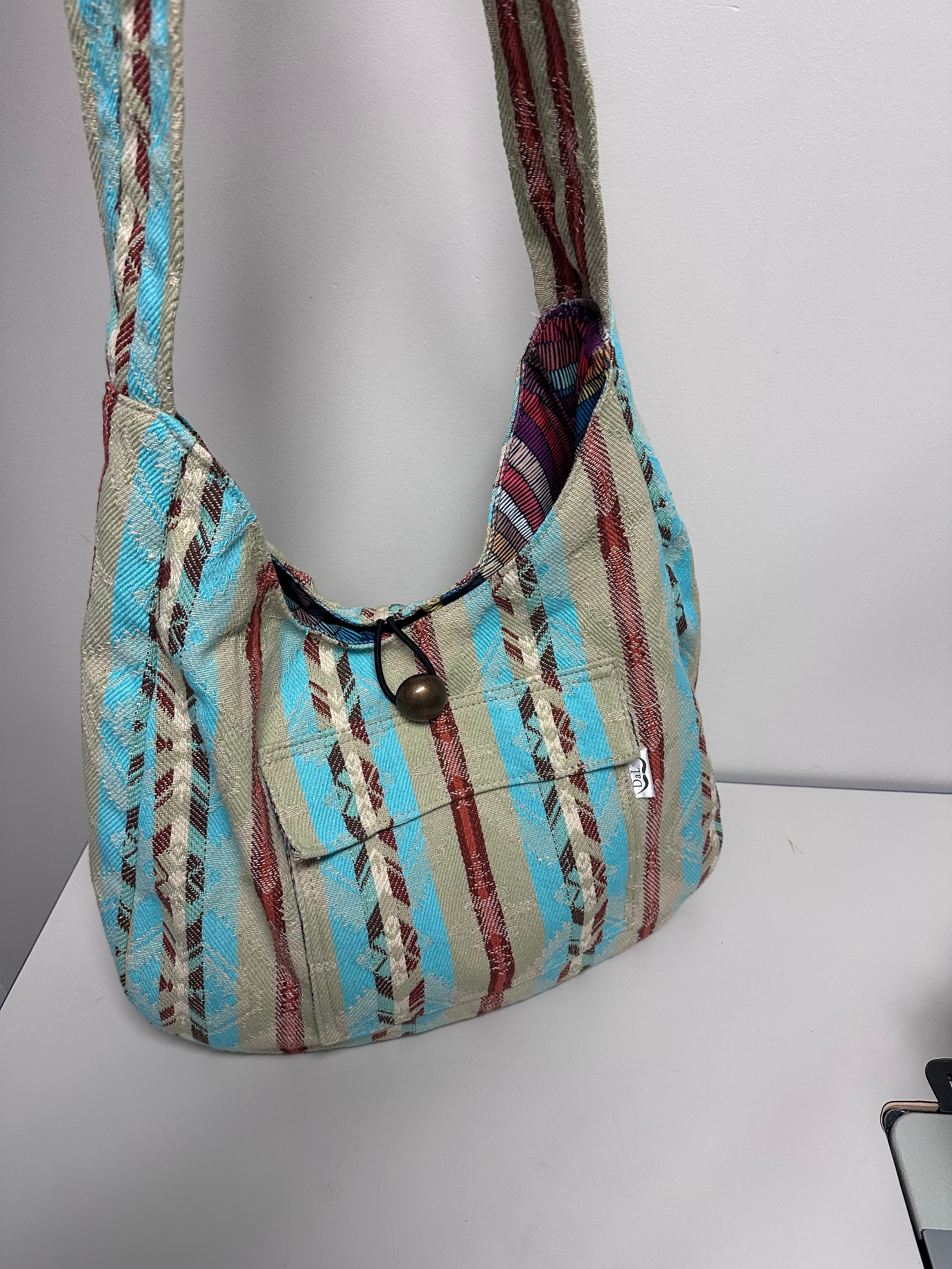 Boho Shoulder Bag – Handmade Fabric Tote