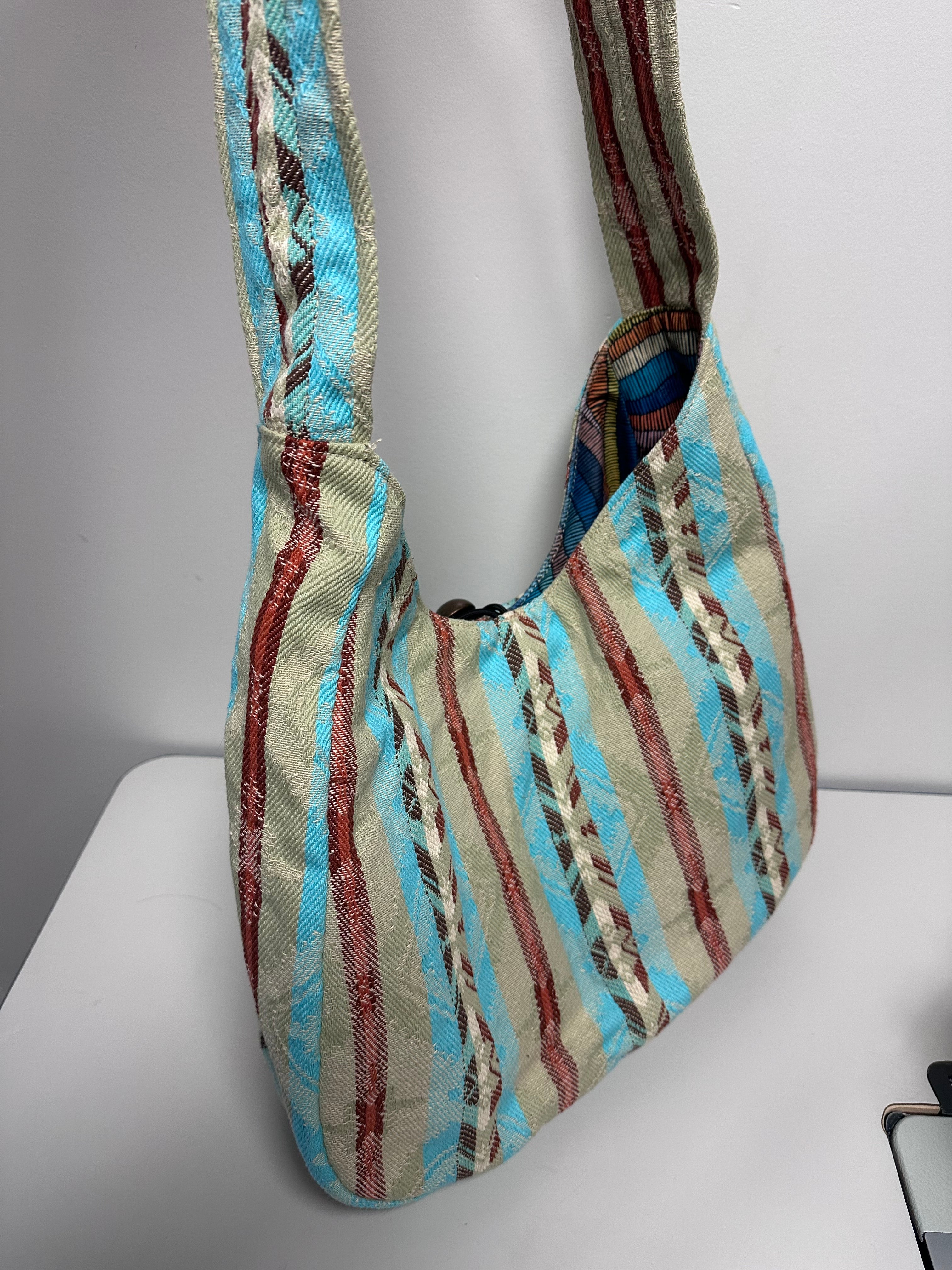Boho Shoulder Bag – Handmade Fabric Tote