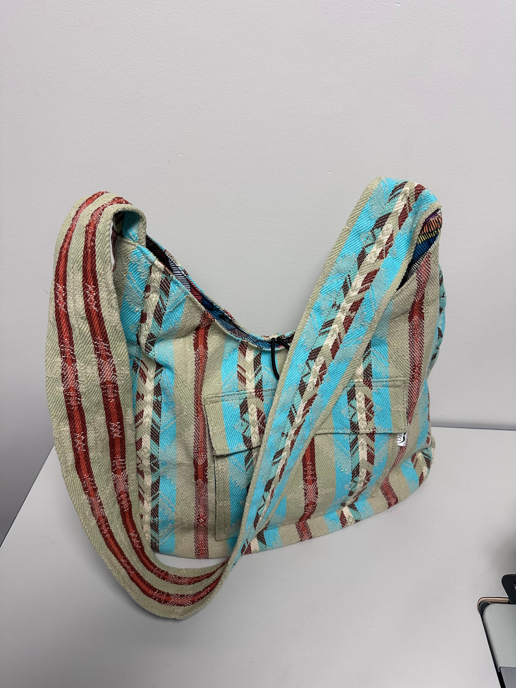 Boho Shoulder Bag – Handmade Fabric Tote