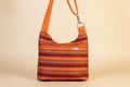 Sunset Stripe Crossbody Bag – Handmade Waterproof Canvas Purse