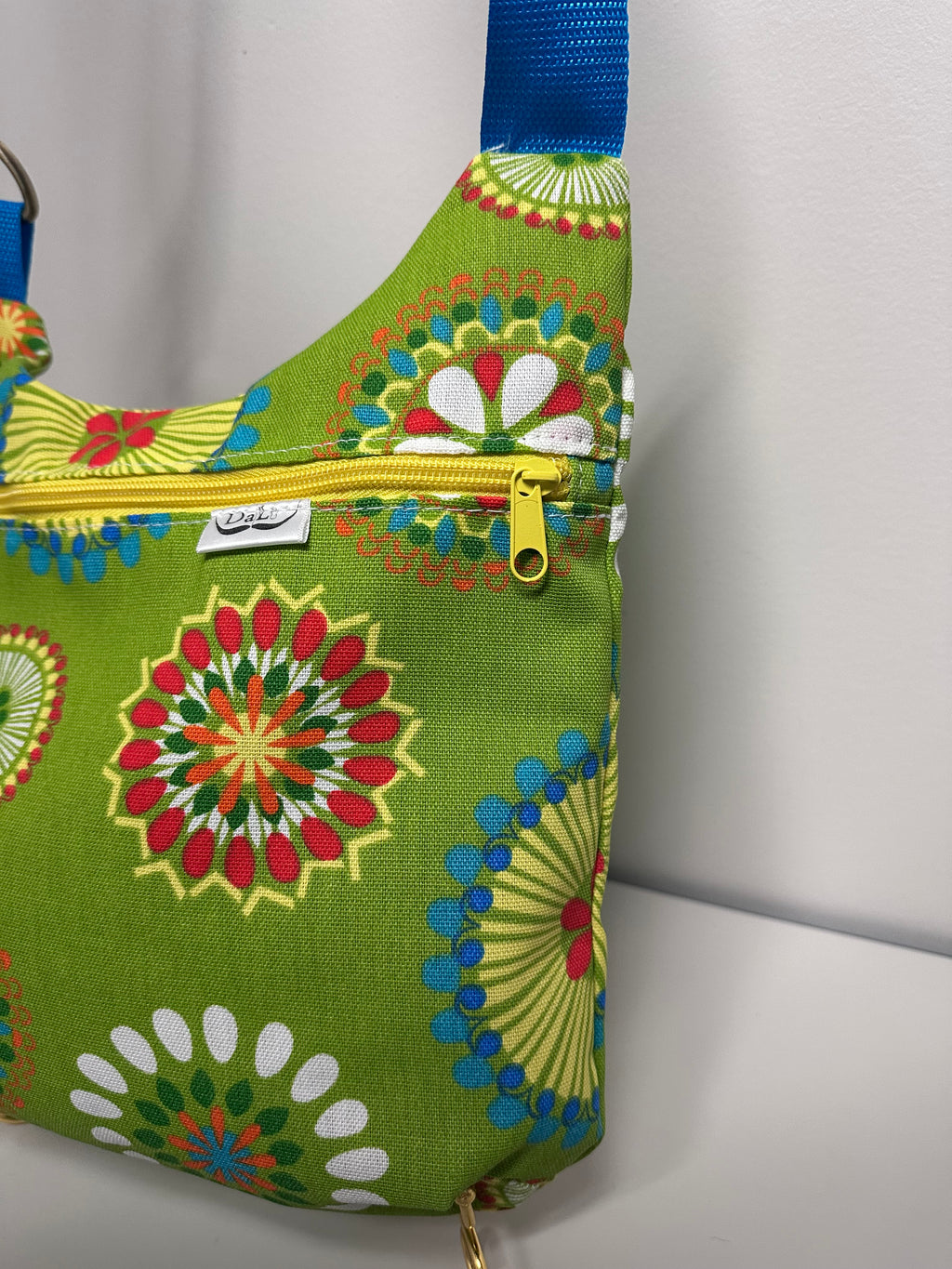 Sunset Stripe Crossbody Bag – Handmade Waterproof Canvas Purse