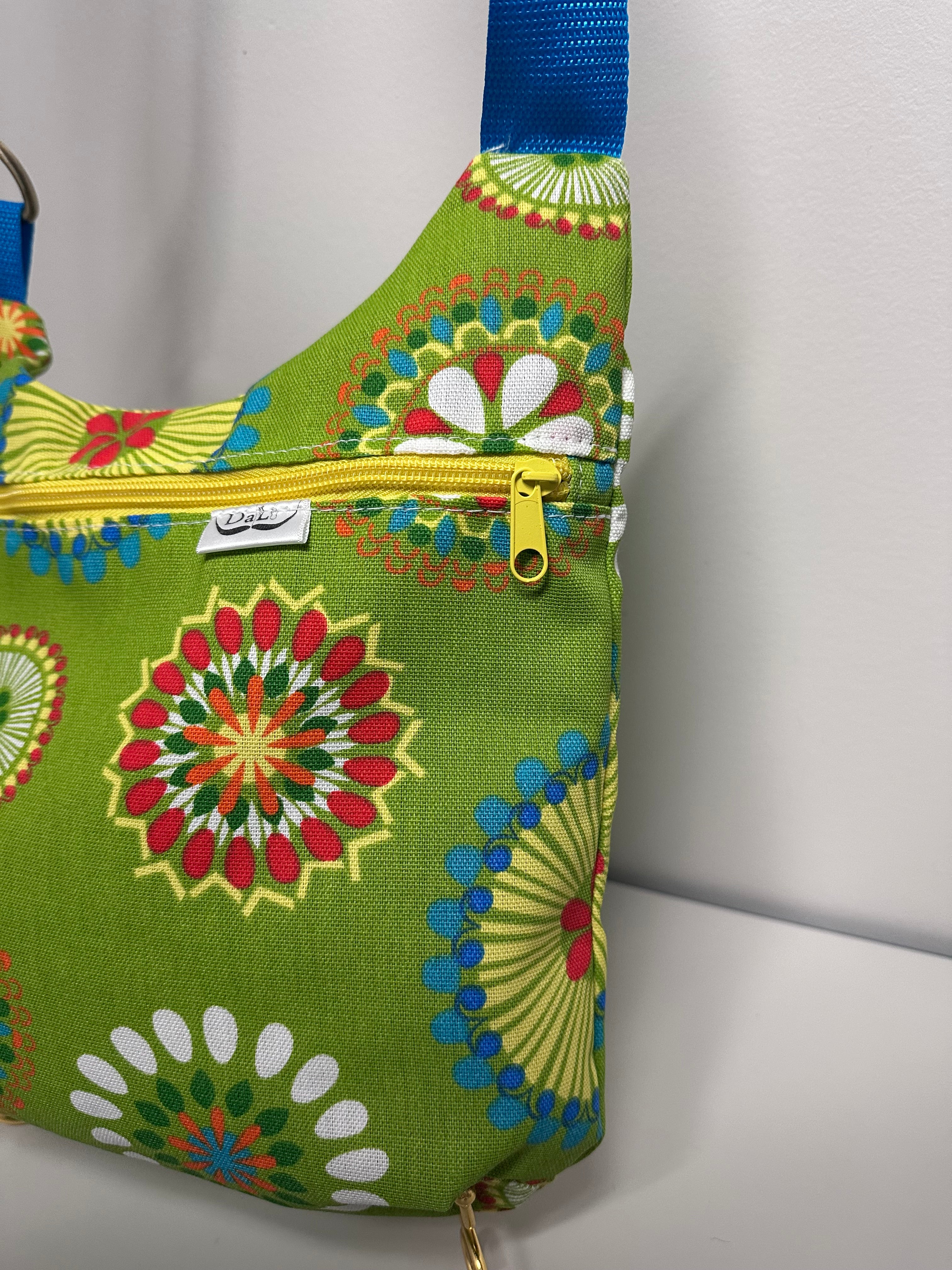 Sunset Stripe Crossbody Bag – Handmade Waterproof Canvas Purse