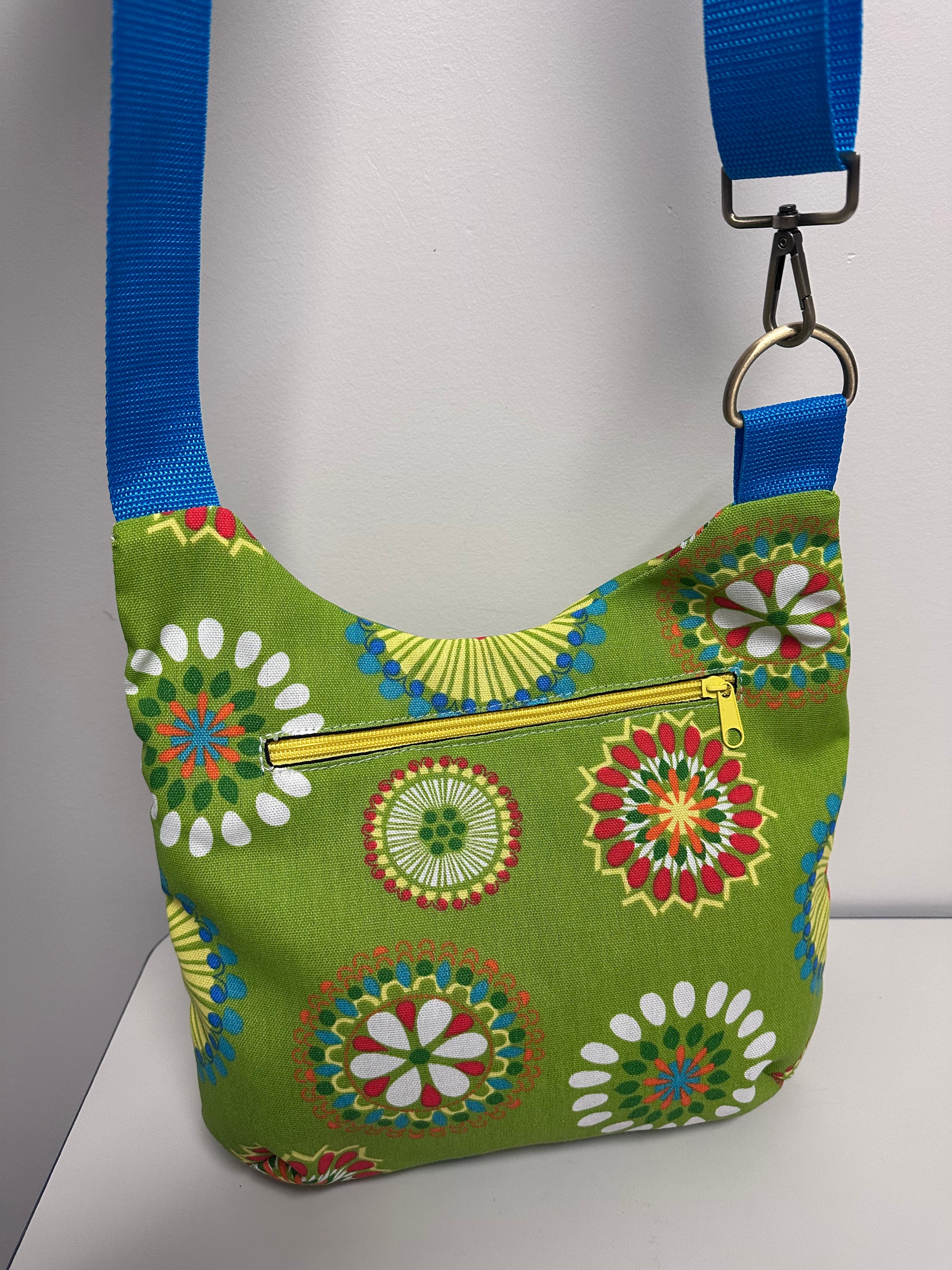 Sunset Stripe Crossbody Bag – Handmade Waterproof Canvas Purse
