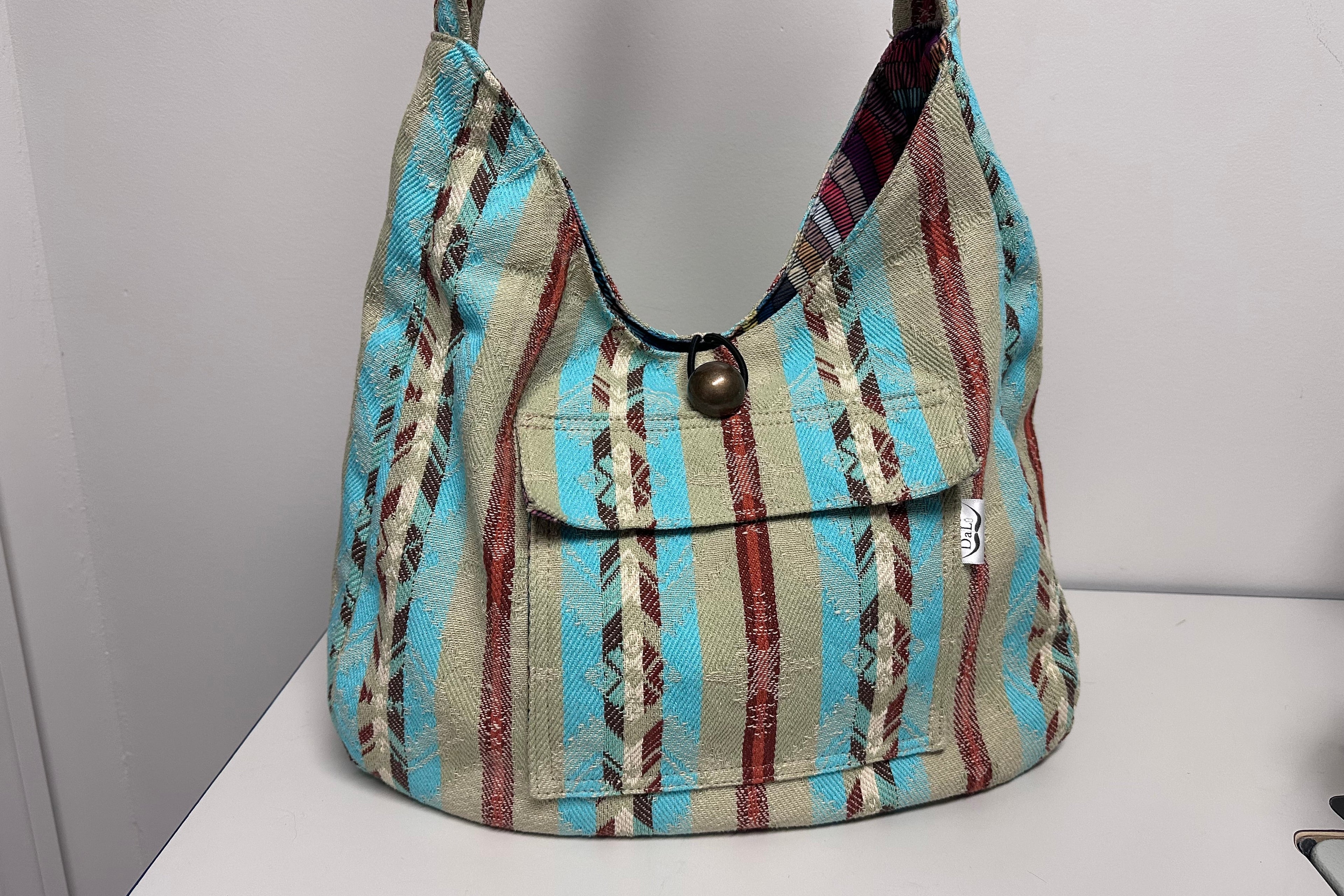 Boho Shoulder Bag – Handmade Fabric Tote