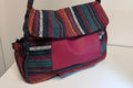 Handmade Boho Messenger Bag with Genuine Leather Pocket