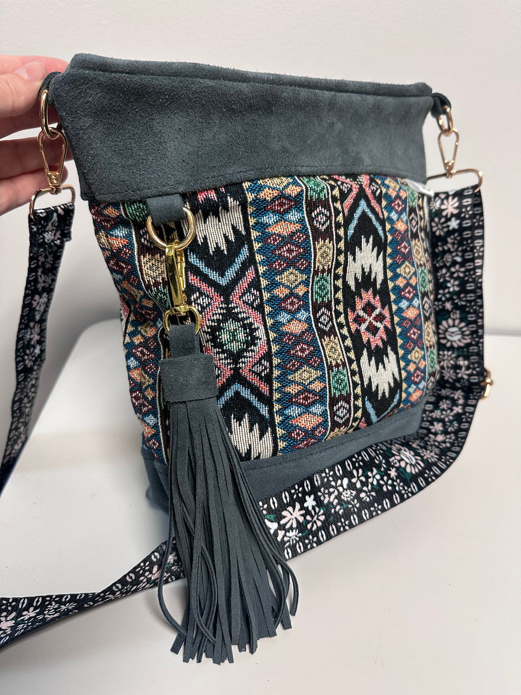 Boho Foldover Crossbody Bag