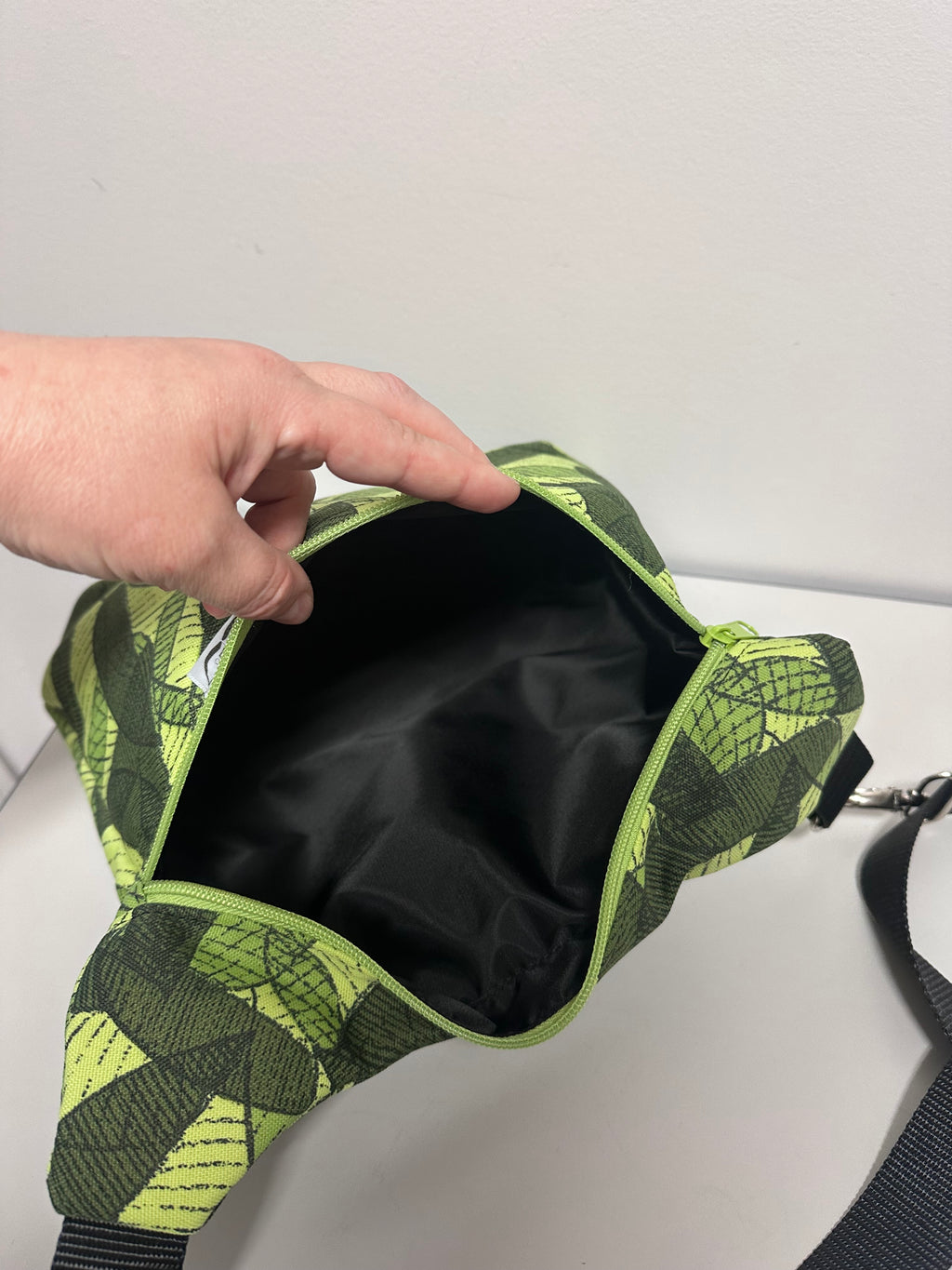 Leaf Print Crossbody Bag