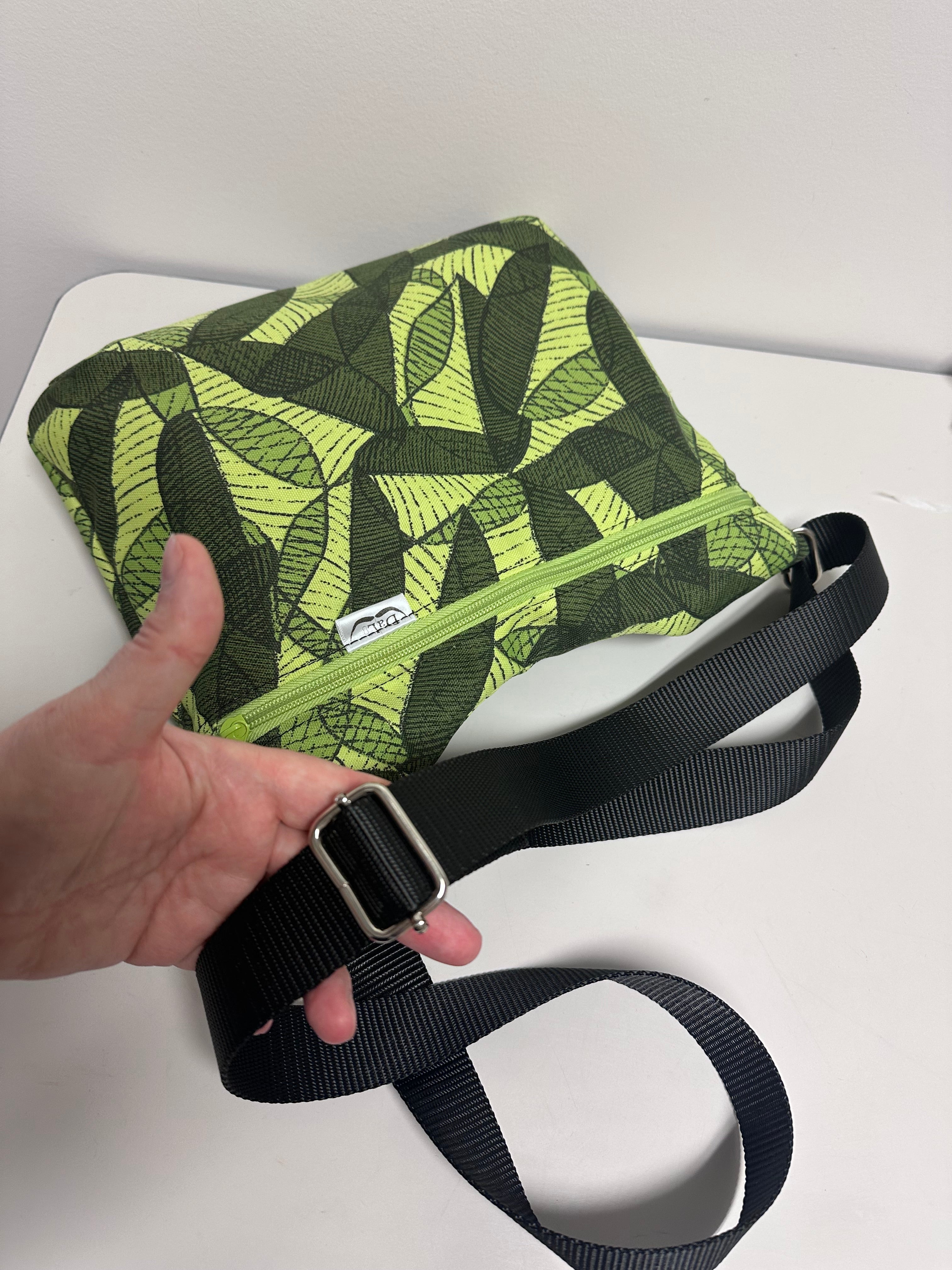 Leaf Print Crossbody Bag