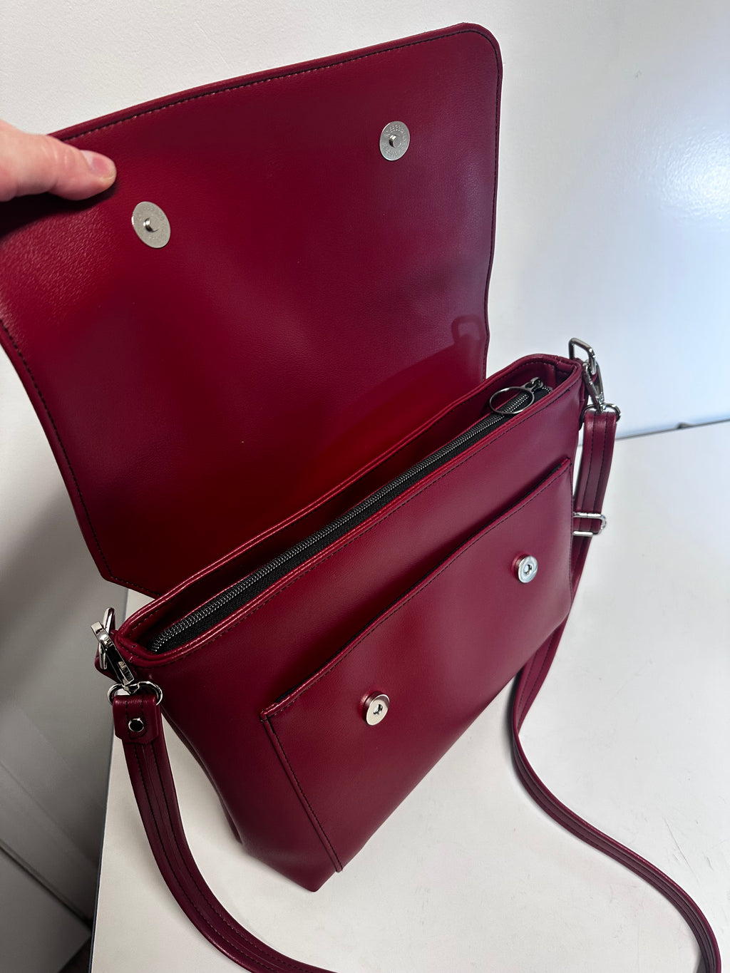 Bordeaux Classic Flap Shoulder Bag