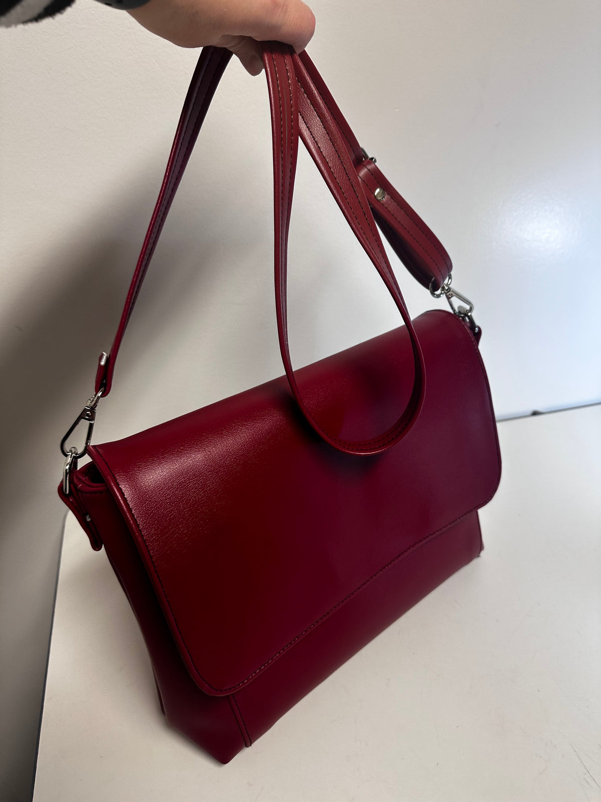Bordeaux Classic Flap Shoulder Bag