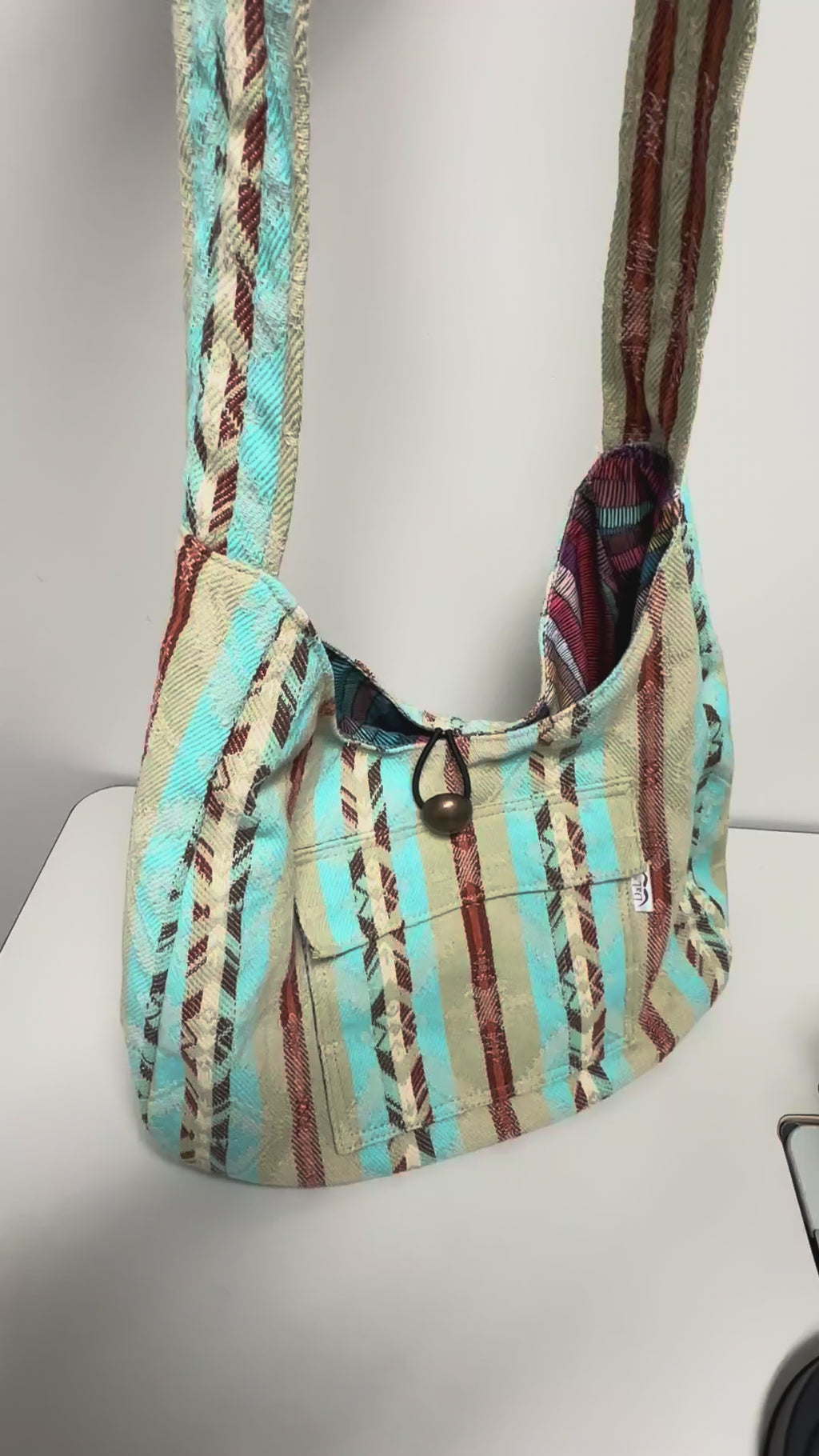 Boho Shoulder Bag – Handmade Fabric Tote