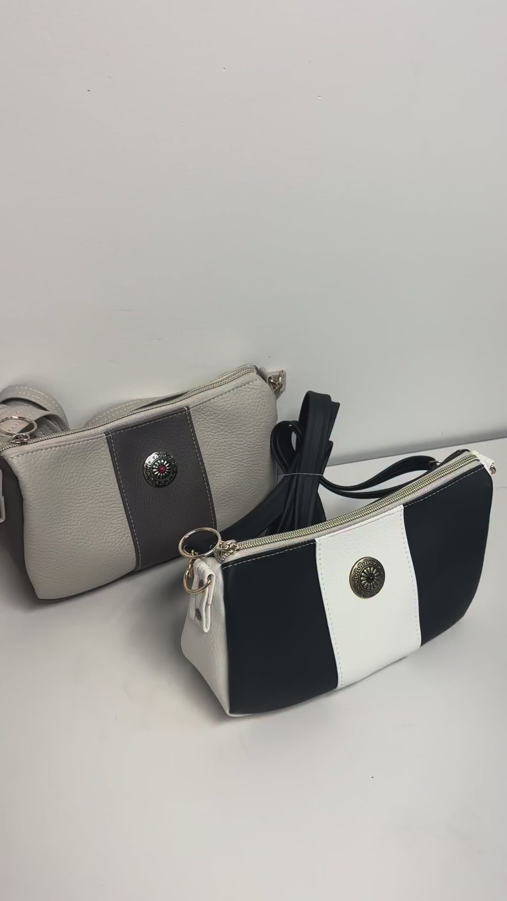 Faux Leather Crossbody Bag – Compact Everyday Shoulder Bag with Adjustable Strap