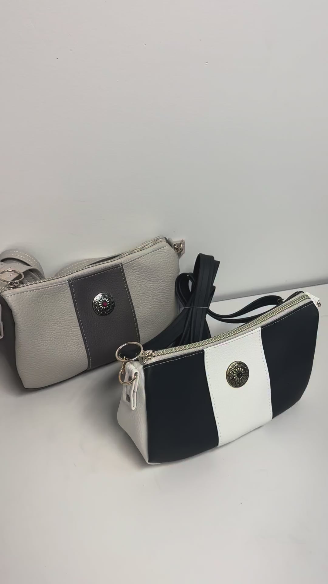 Faux Leather Crossbody Bag – Compact Everyday Shoulder Bag with Adjustable Strap