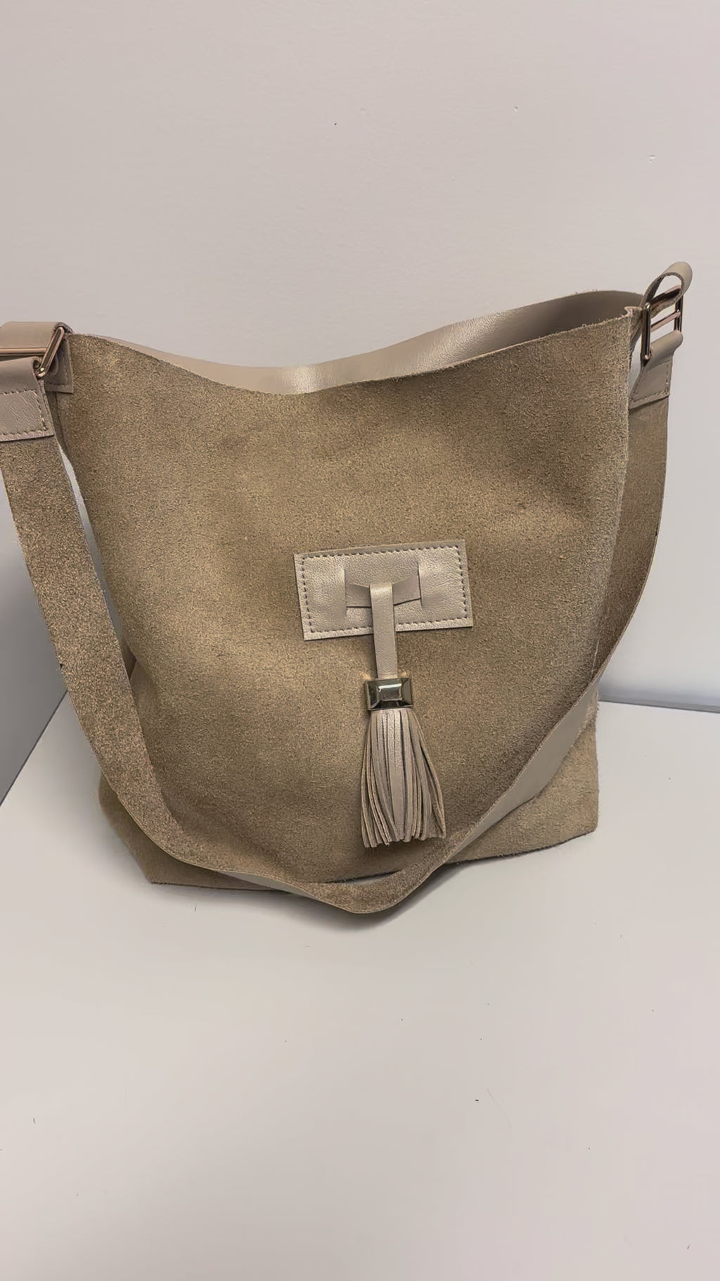 Suede Tassel Shoulder Bag