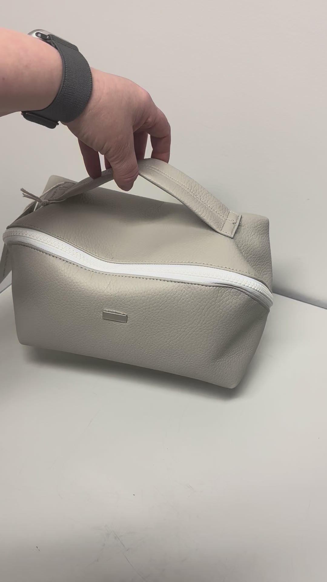 Faux Leather Minimalist Cosmetic Bag