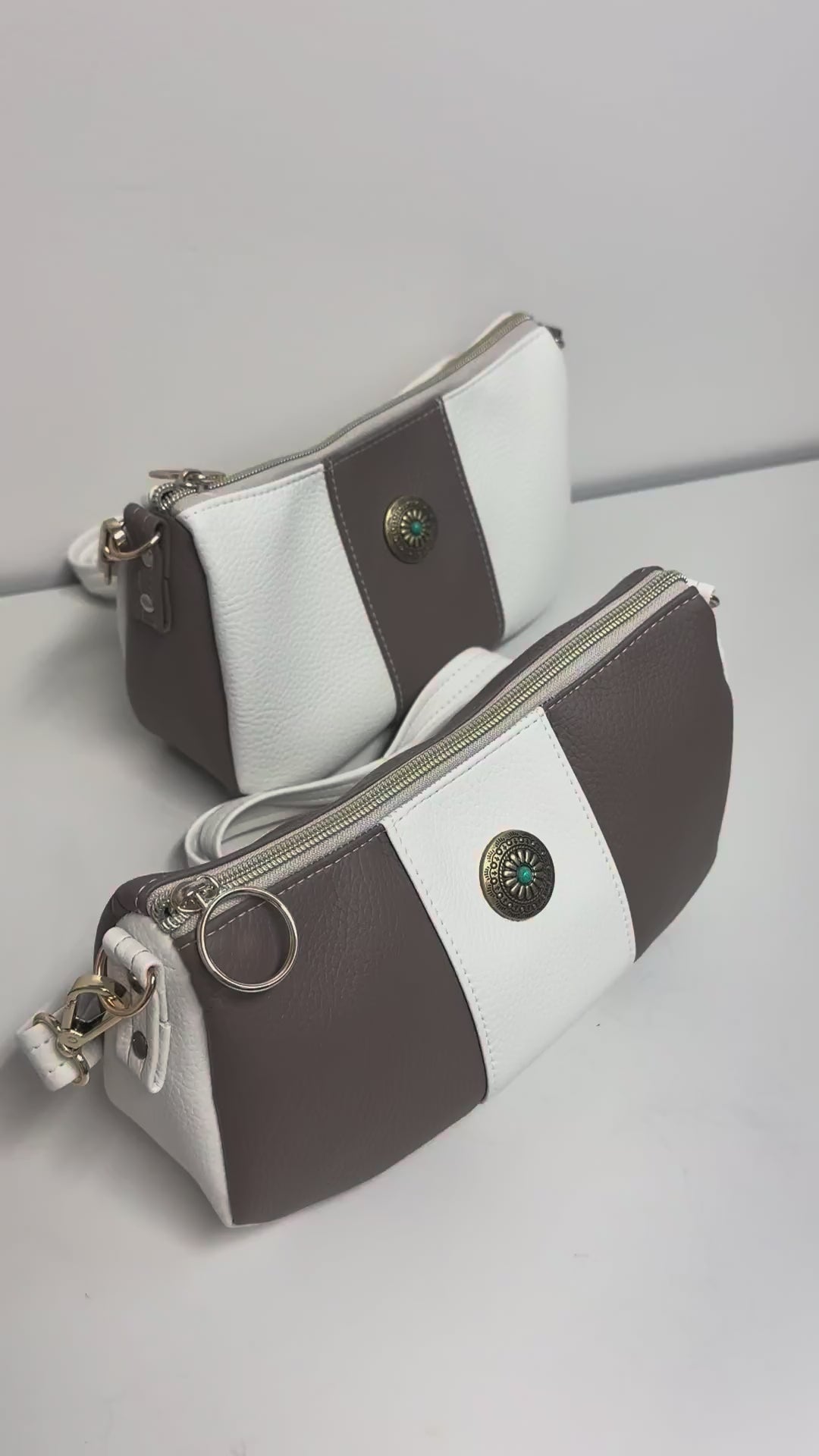 Faux Leather Crossbody Bag – Compact Everyday Shoulder Bag with Adjustable Strap