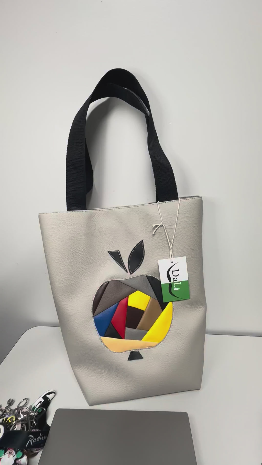 Colorful Apple tote bag 