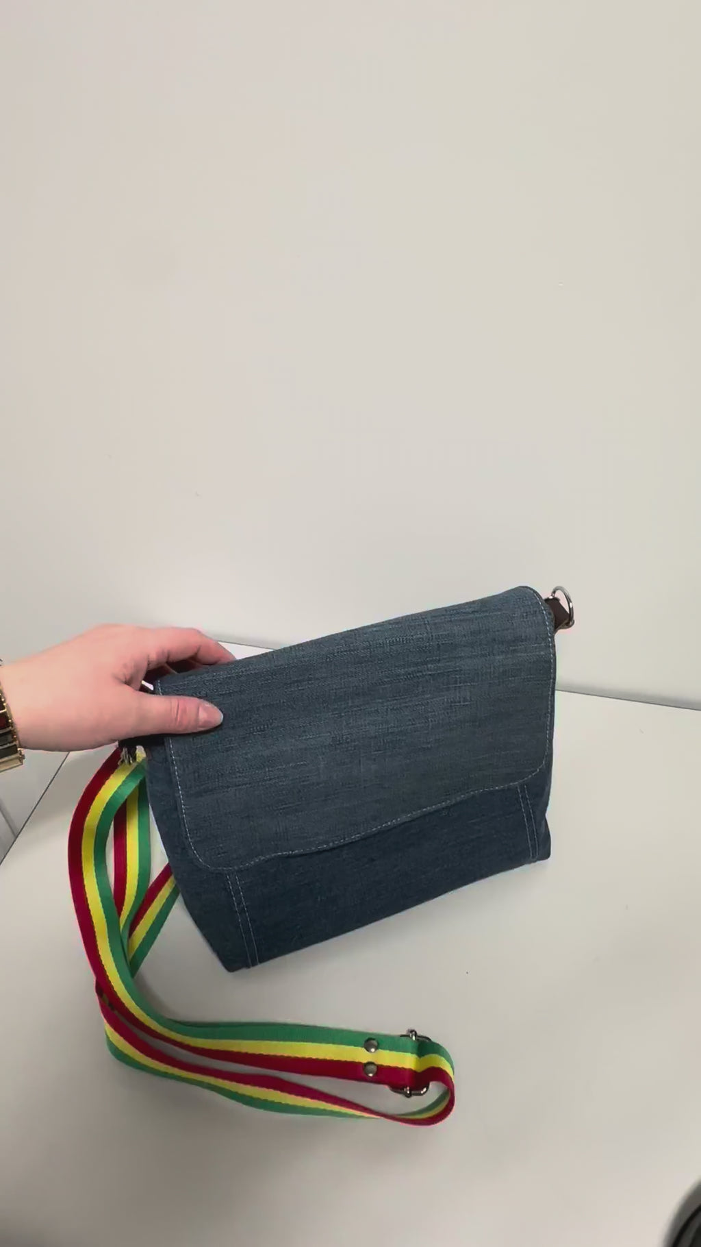 Classic Flap Denim Crossbody Bag