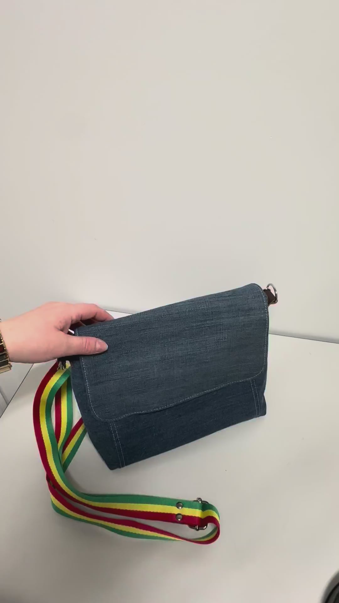 Classic Flap Denim Crossbody Bag
