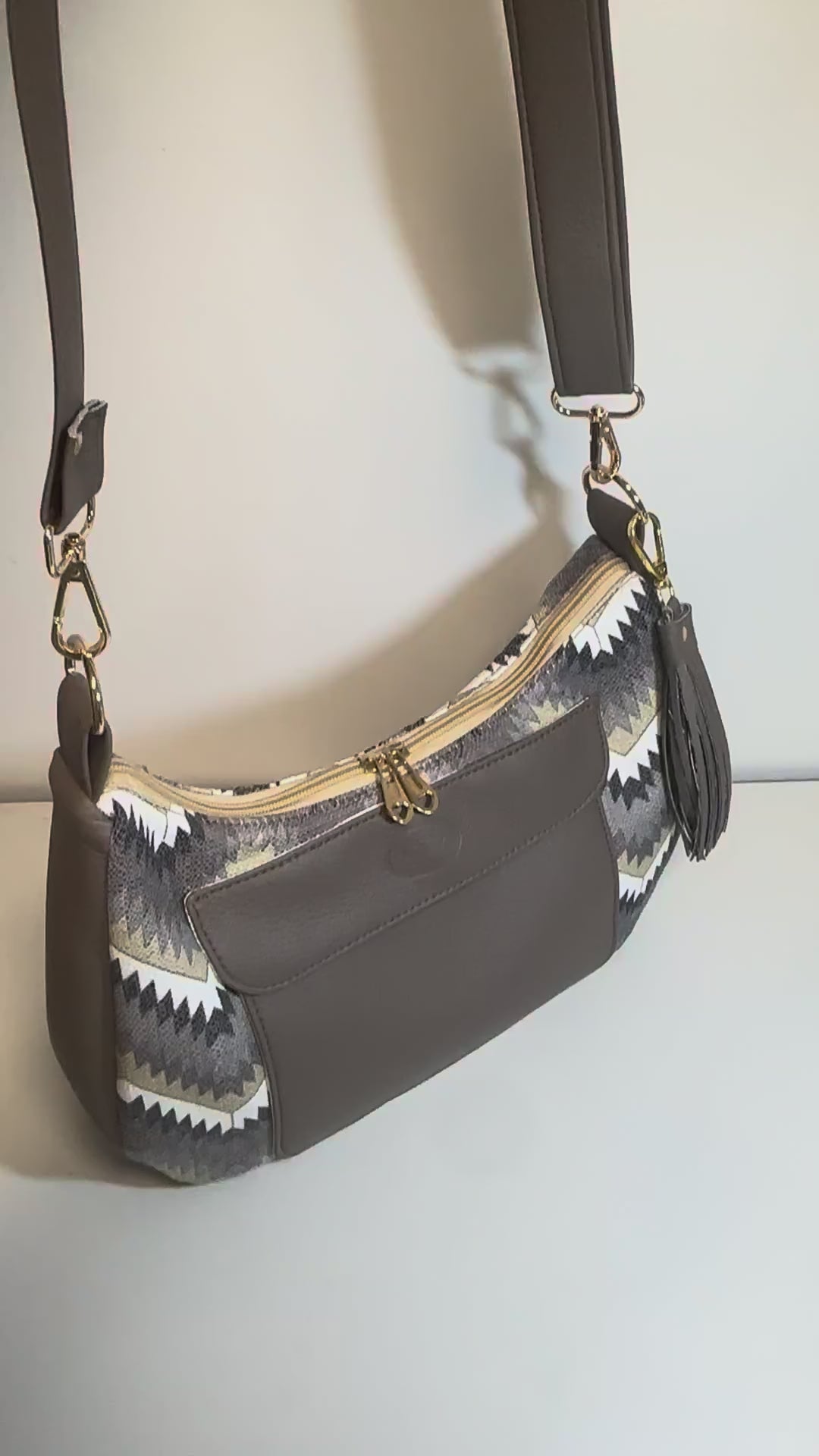 Handmade Fabric Shoulder Bag One of a Kind Everyday Purse