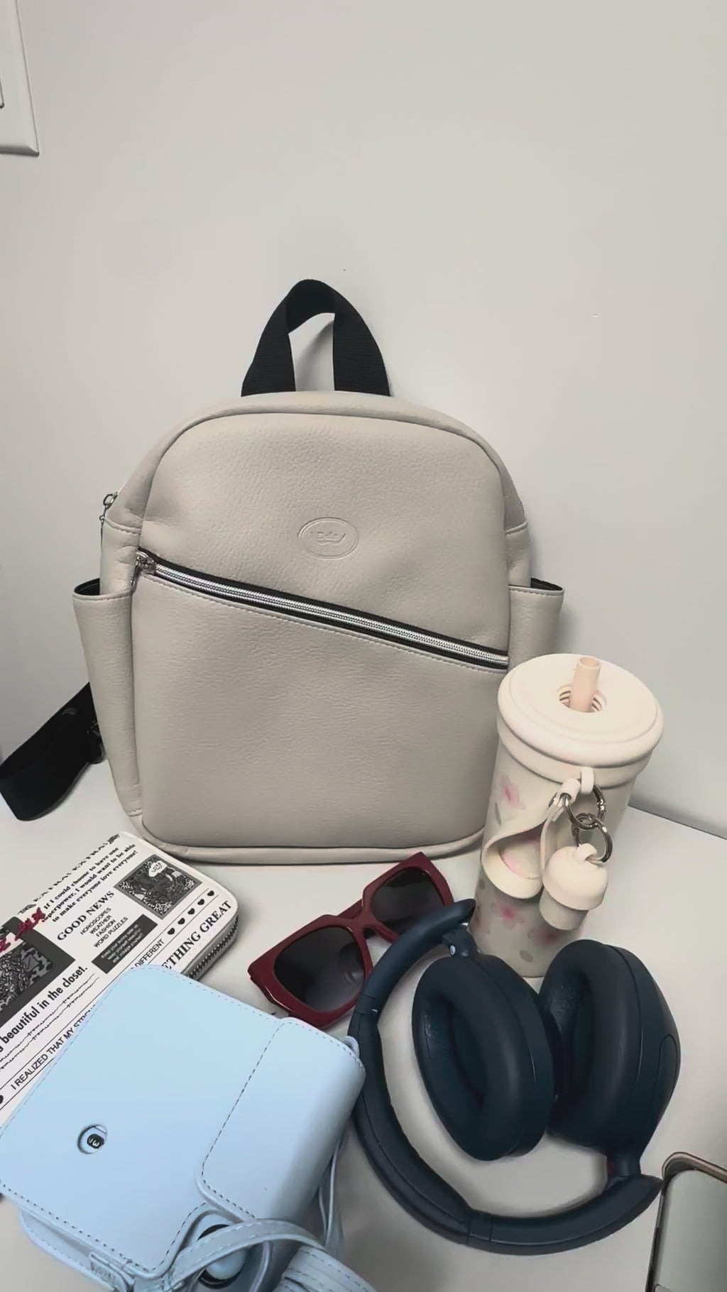 Minimalist Light Grey Everyday Backpack